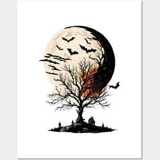 Halloween Moon Posters and Art